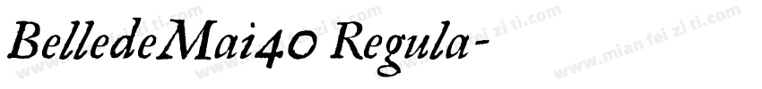 BelledeMai40 Regula字体转换